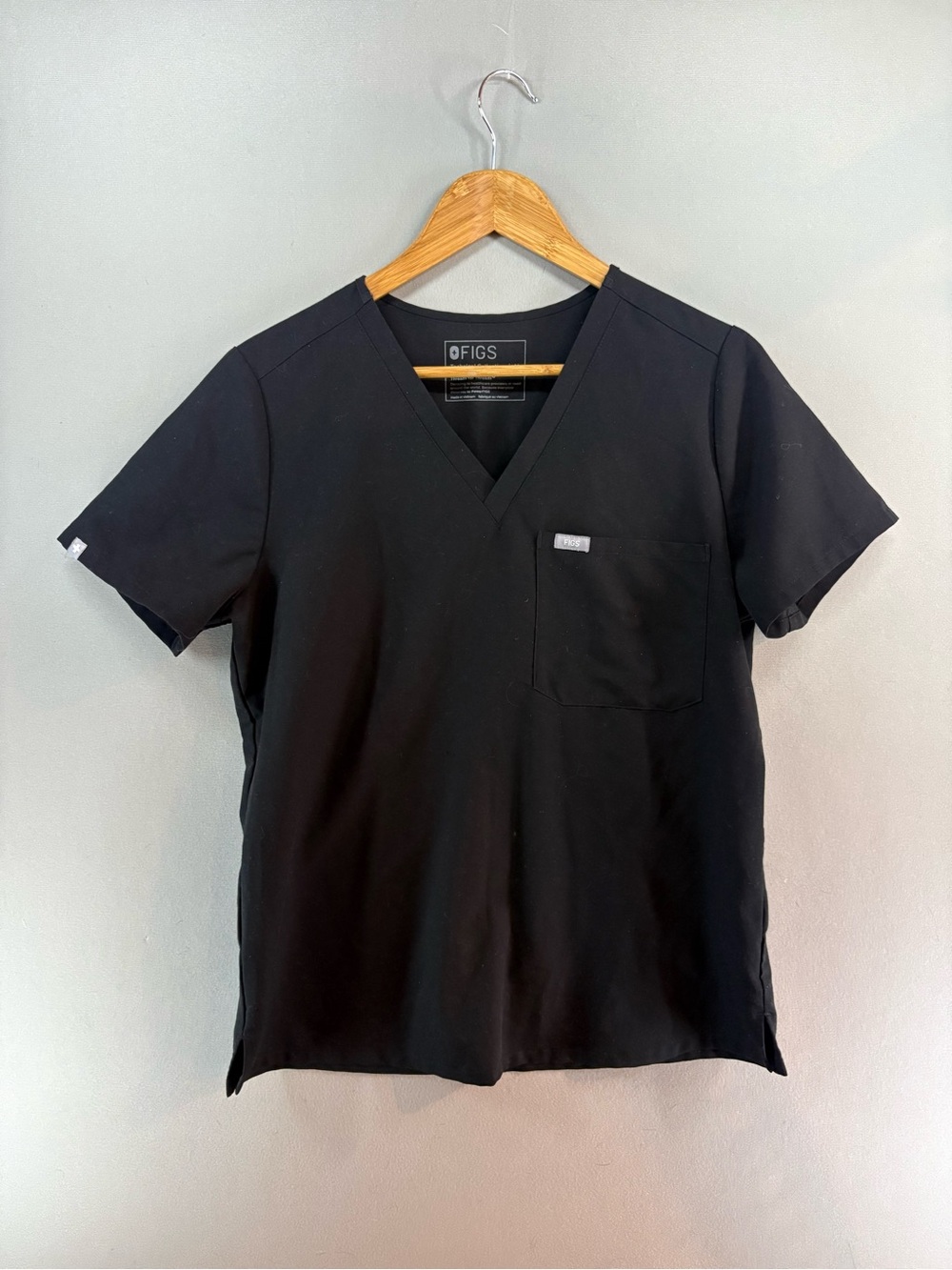 Figs Scrub Top Womens Extra Large Black Catarina Technical Collection Nurse